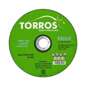 Tarcza do cięcia metalu 180 Torros 180x2,5x22,2 tarcze do cięcia