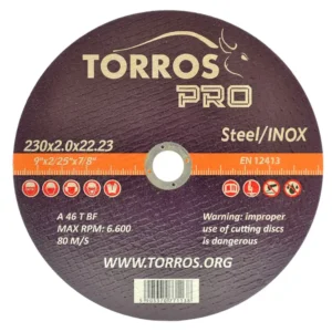 Tarcza do cięcia Torros PRO 230x2,0x22,2 STAL/INOX tarcze nierdzewka