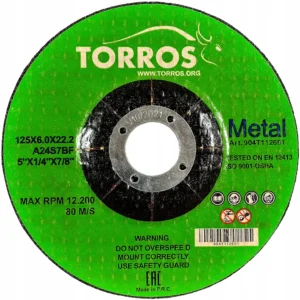 Tarcza do szlifowania metalu 125 Torros 125x6x22,2mm tarcze do szlifowania